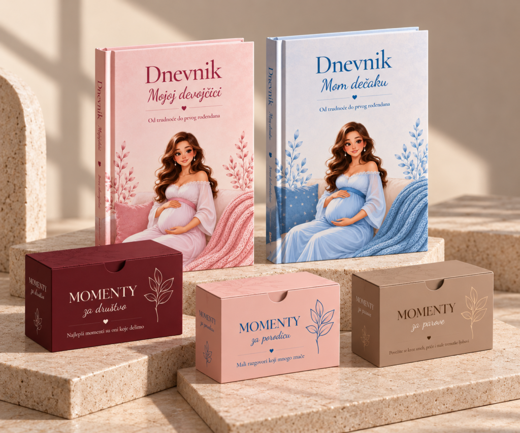 MOMENTY set — dnevnik + kartice po izboru